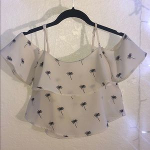 Cropped off the shoulder blouse